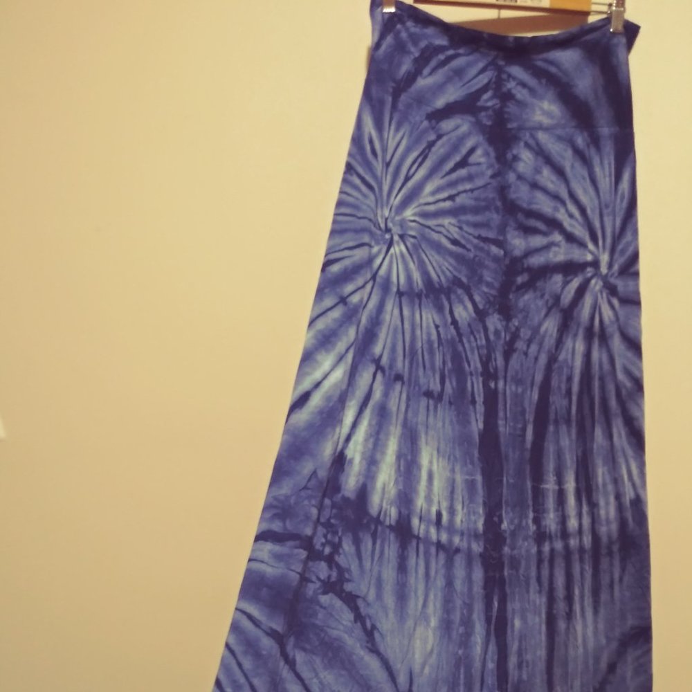 Green Dragon Tie-Dyed Maxi Skirt